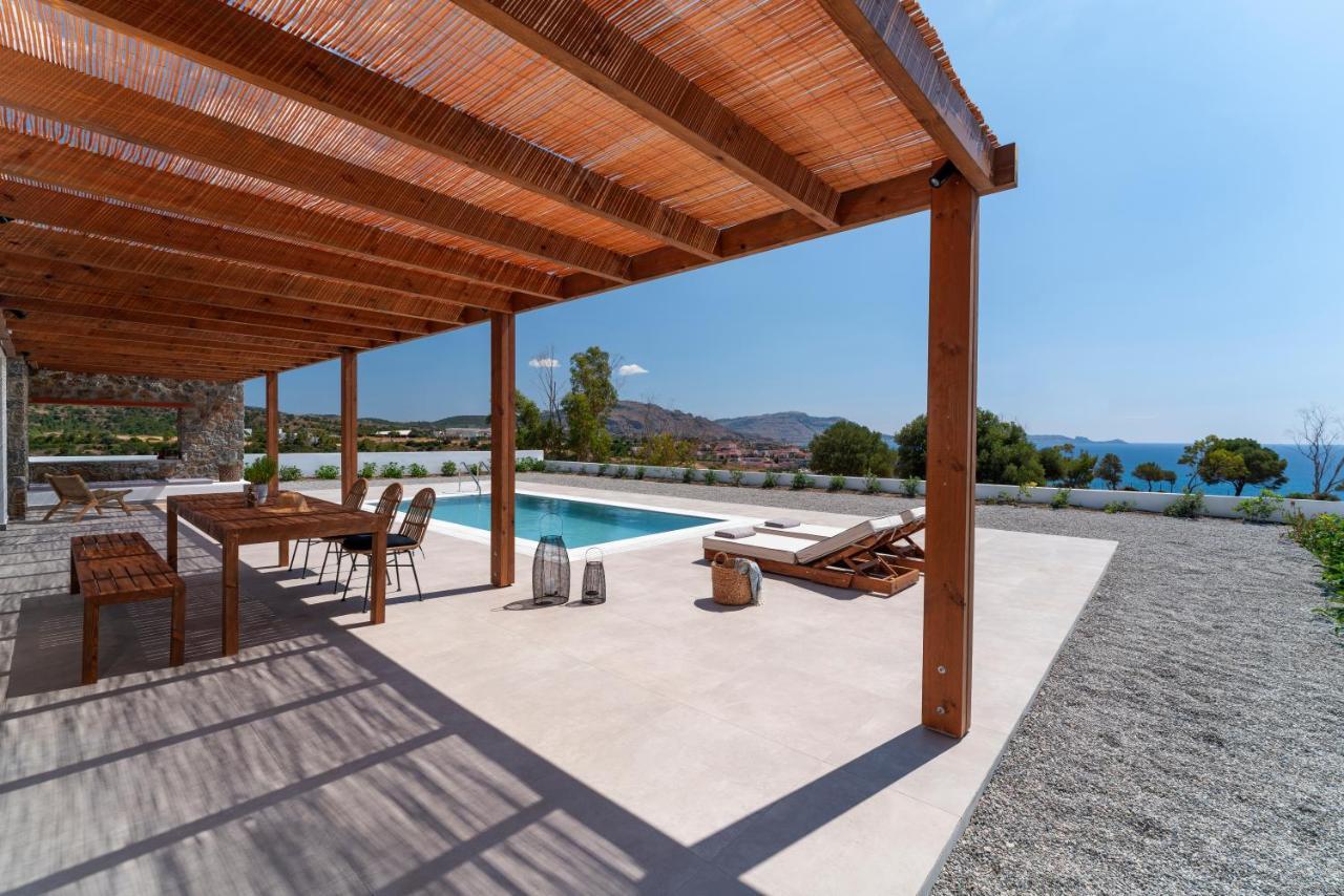 Terra D'Oro Sea View Villa With Private Pool Kiotari Exterior photo